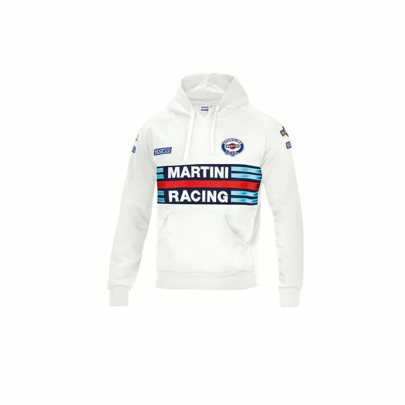 Džemperis su gobtuvu Sparco Martini Racing Medvilnė Balta XXL