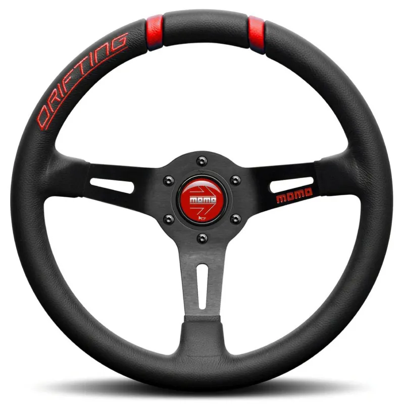 Sacīkšu Stūre Momo DRIFTING Melns/Sarkans Ø 33 cm