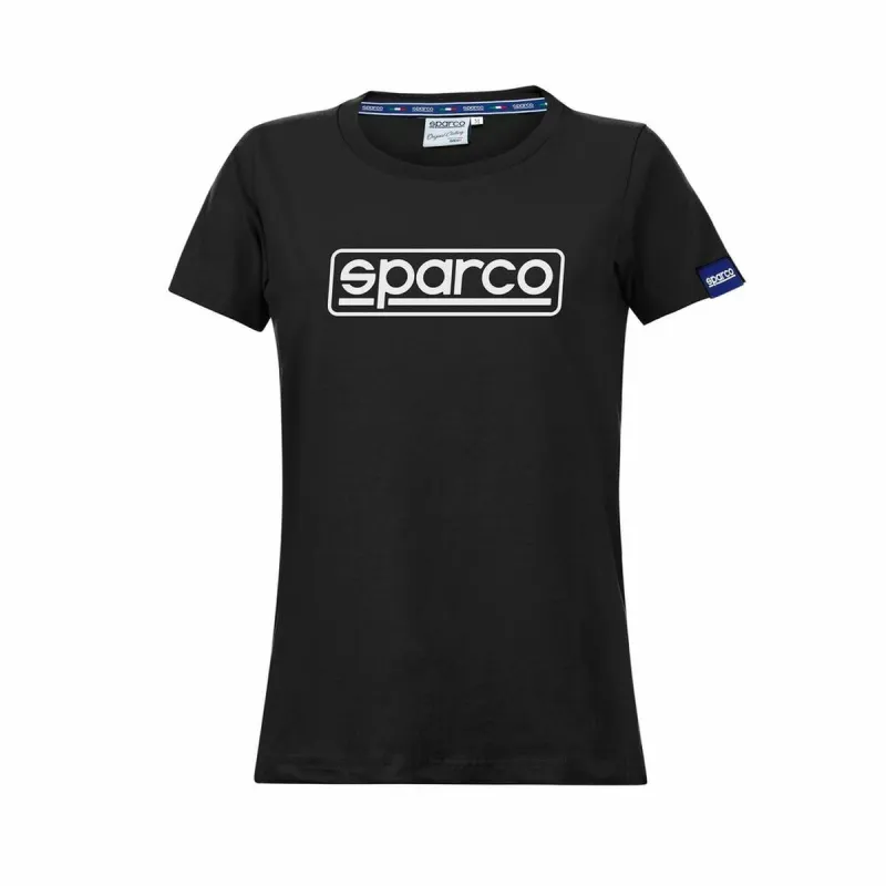 Moteriški marškinėliai su trumpomis rankovėmis Sparco S01325NR2M Juoda (M)