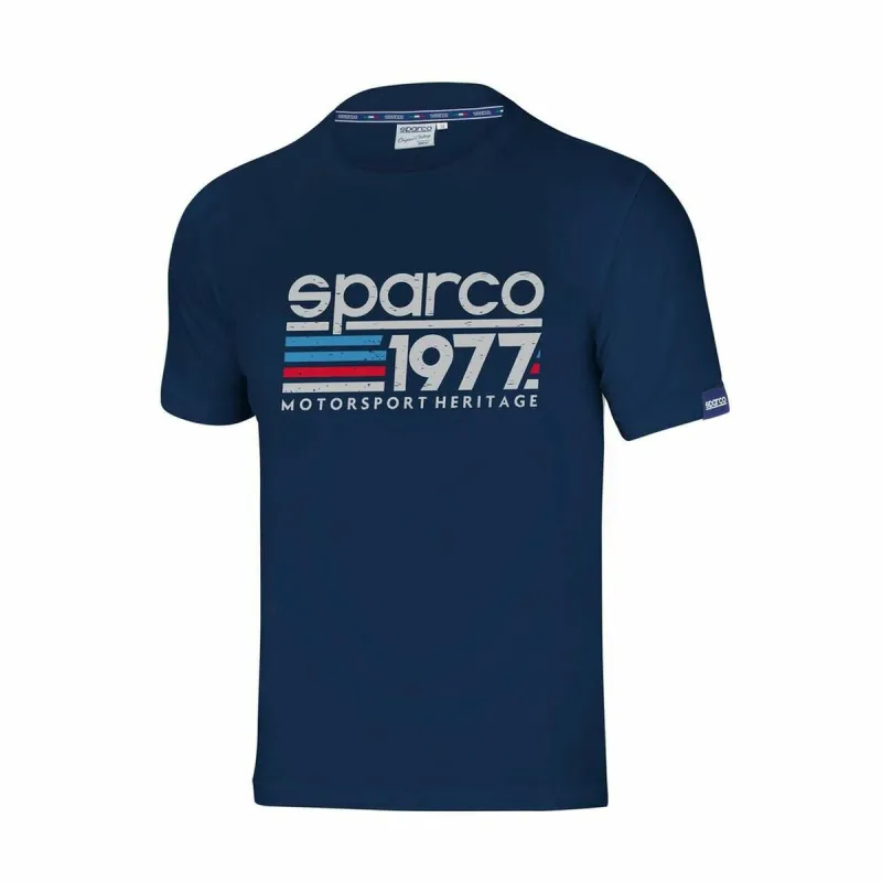 Marškinėliai su trumpomis rankovėmis Sparco S01329BM4XL Tamsiai mėlyna