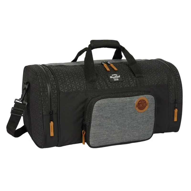 Sporta soma BlackFit8 Old school Melns Pelēks 55 x 26 x 27 cm