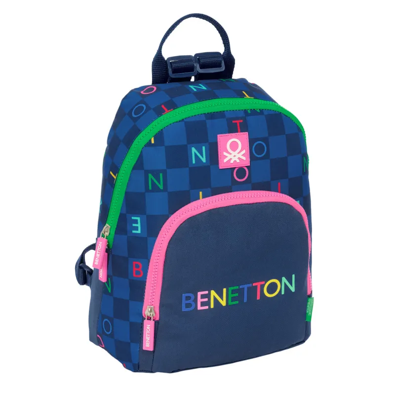 Kuprinė Benetton Damero Tamsiai mėlyna 25 x 30 x 13 cm