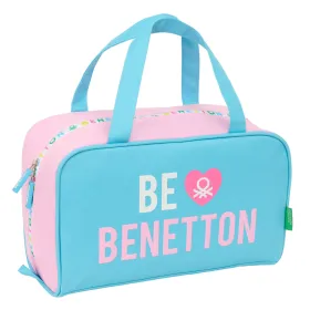 Ceļojumu Piederumu Somiņa Benetton Unique Rozā Tirkīzs 31 x 14 x 19 cm