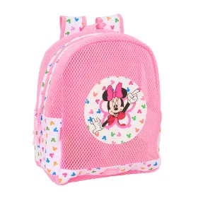 Beach backpack Minnie Mouse Multicolour Pink 30,5 x 24 x 18 cm Children's