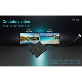 USB laidas i-Tec CADUAL4KHDMI Juoda