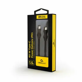 USB-C laidas GEMBIRD CC-USB2-CMCM60-1.5M Juoda 1,5 m