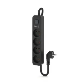 4-socket plugboard with power switch Kerg M02513 (1,5 m)