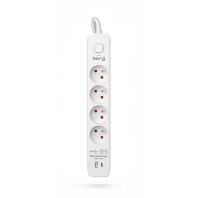 4-socket plugboard with power switch Kerg M02592 (1,5 m)