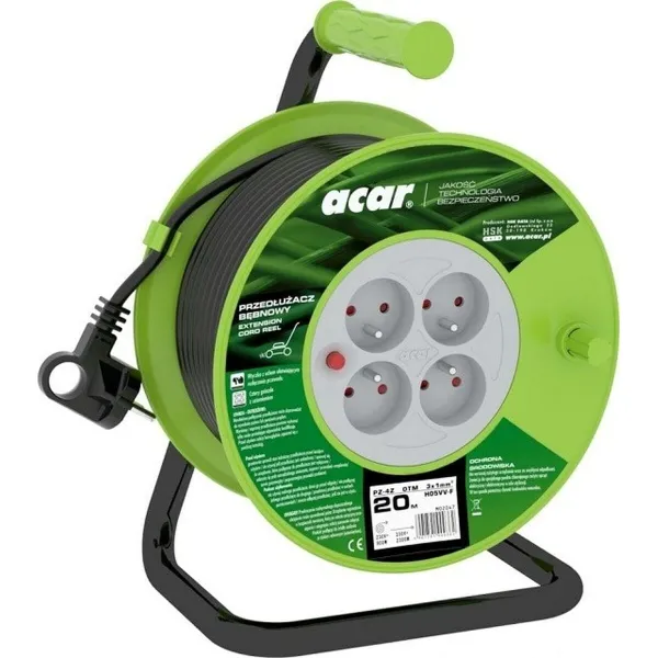 Pikendusjuhe Acar M02047 Must 20 m