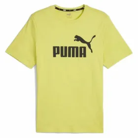 Men’s Short Sleeve T-Shirt Puma ESS LOGO TEE 586667 66 Yellow (S)