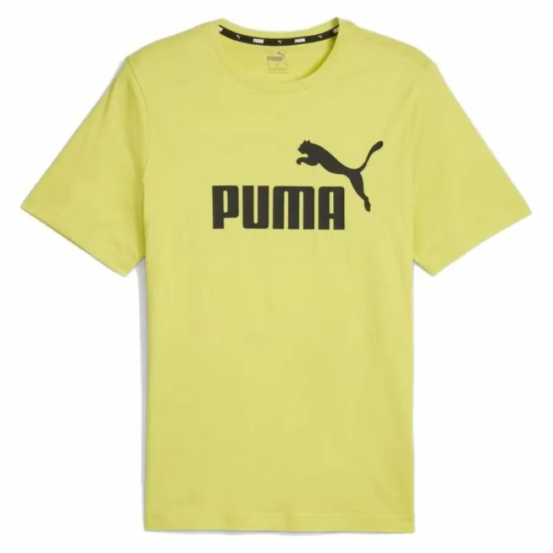 Men’s Short Sleeve T-Shirt Puma ESS LOGO TEE 586667 66 Yellow (S)