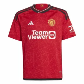 Vaikiški futbolo marškinėliai trumpomis rankovėmis Adidas Manchester (7-8 metų)