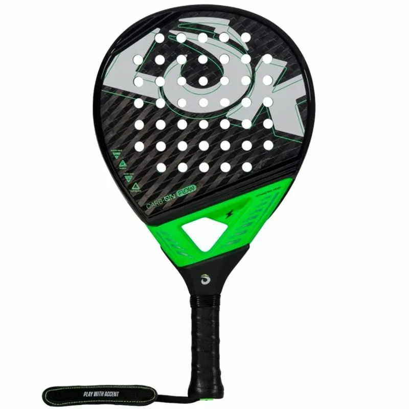 Padelio raketė Lok Sports Carb-On Flow Juoda Laimo žalia