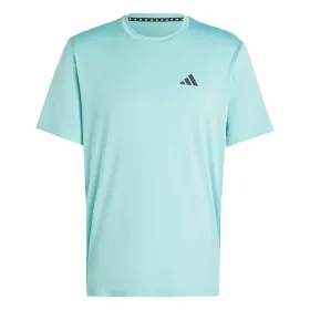 Men’s Short Sleeve T-Shirt Adidas Train Essentials Stretch Light Blue (XL)