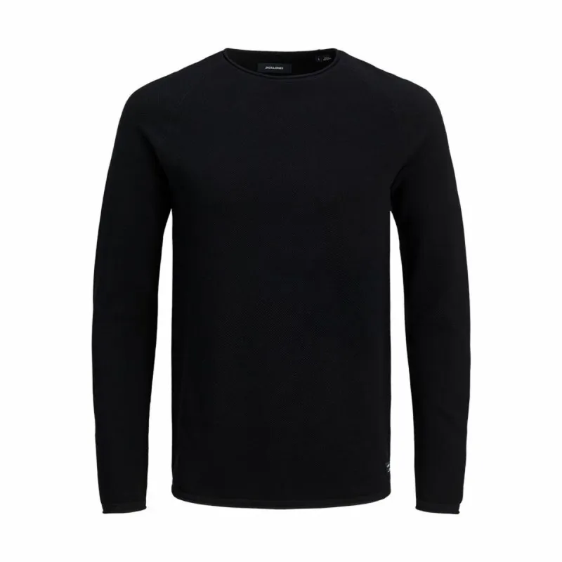 Vyriški marškinėliai su ilgomis rankovėmis Jack & Jones ehill Knit Juoda
