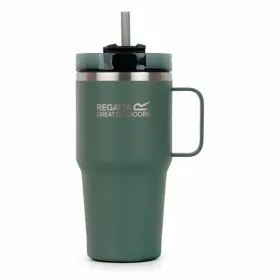 Puodelį su Šiaudeliu Regatta Thermo Insulated Mug 600 ml Žalia Nerūdijantis plienas