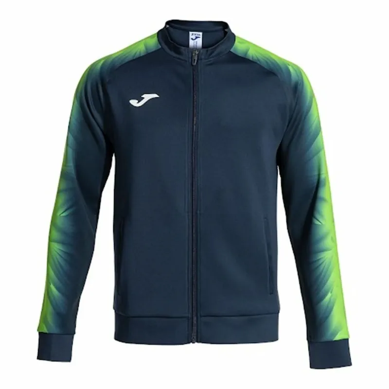 Мужская спортивная куртка Joma Sport Elite XI Тёмно Синий Лаймовый зеленый (S)