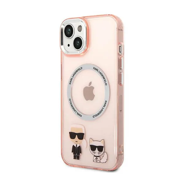 Karl Lagerfeld Karl&Choupette Aluminium MagSafe - Case for iPhone 14 Plus (Pink)