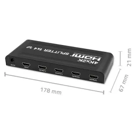 HDMI komutatorius Qoltec 51798 Juoda
