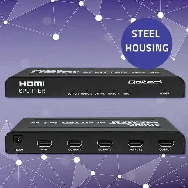 HDMI switch Qoltec 51798 Black