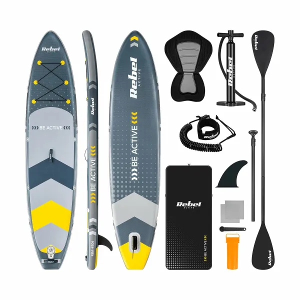 Inflatable Paddle Surf Board with Accessories Rebel RBA-4501 Grey