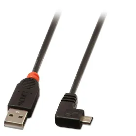 USB 2.0 A - Micro USB B kabelis LINDY 1 m Juoda