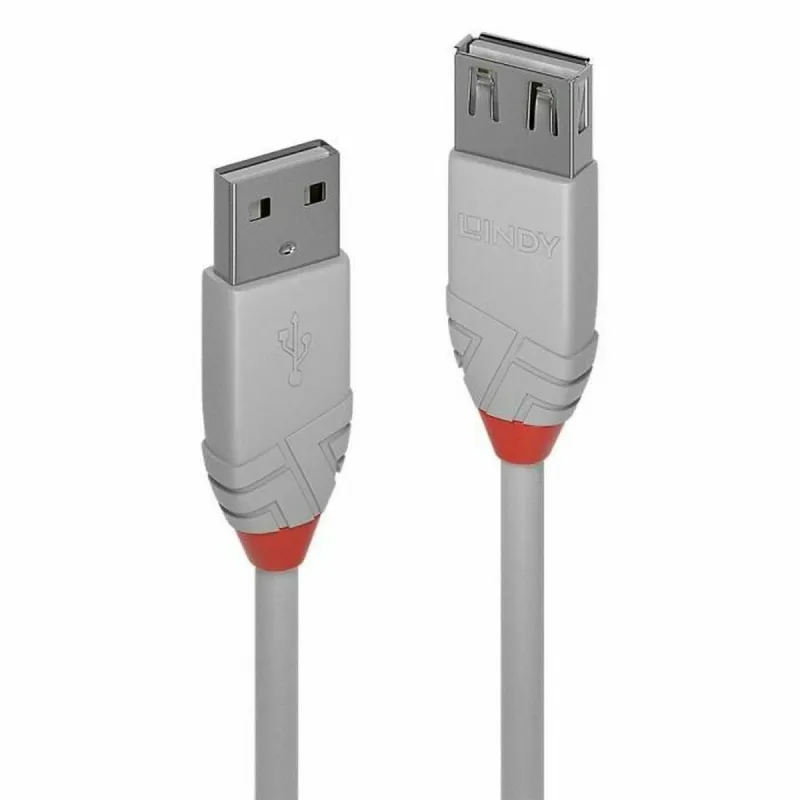 USB 2.0 laidas LINDY 3 m Pilka