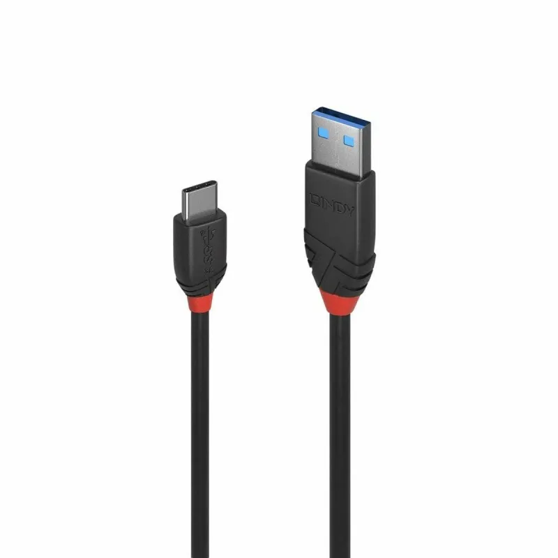 USB A uz USB-C Kabelis LINDY Melns 5 m 50 cm (1 gb.)