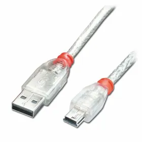 USB 2.0 A uz Mini USB B Kabelis LINDY Pelēks 1 m
