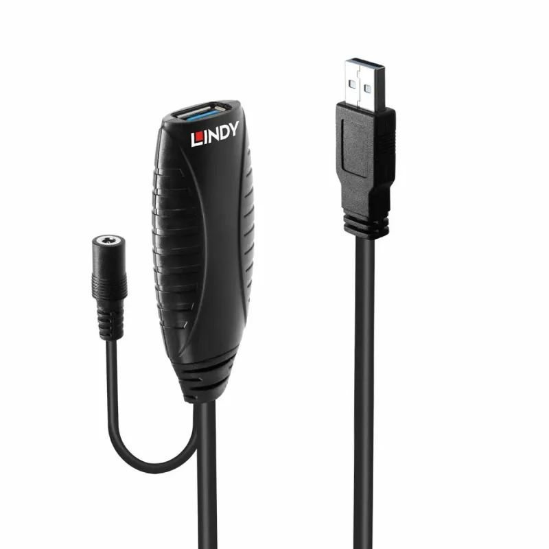 USB Kabelis LINDY 43099 15 m Melns