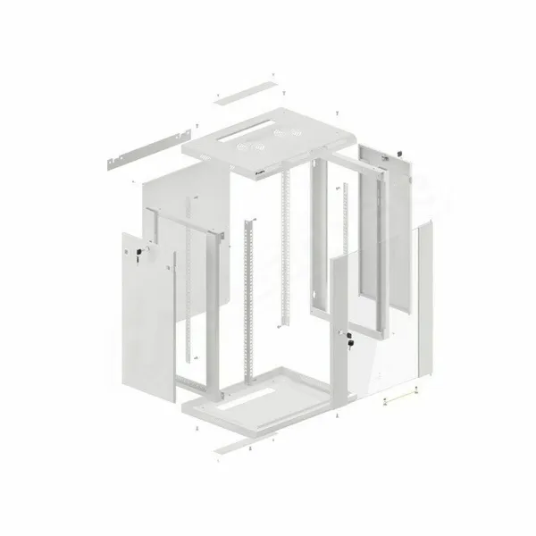 Seinakinnitusega Serverikapp Lanberg WF01-6415-10S