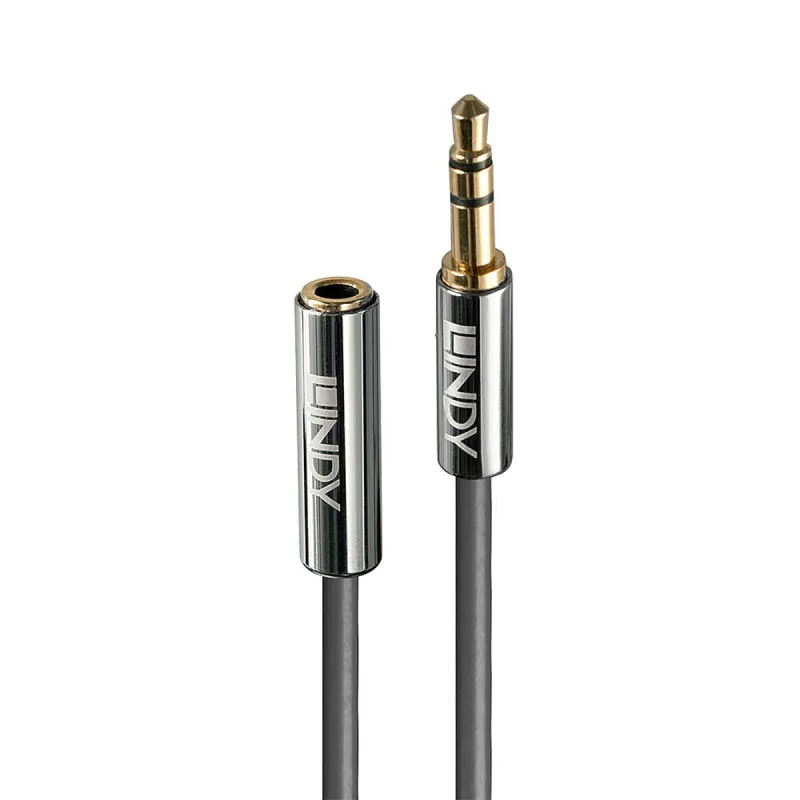 Jack (3,5 mm) ilginamasis kabelis LINDY 35327 1 m Juoda Antracito