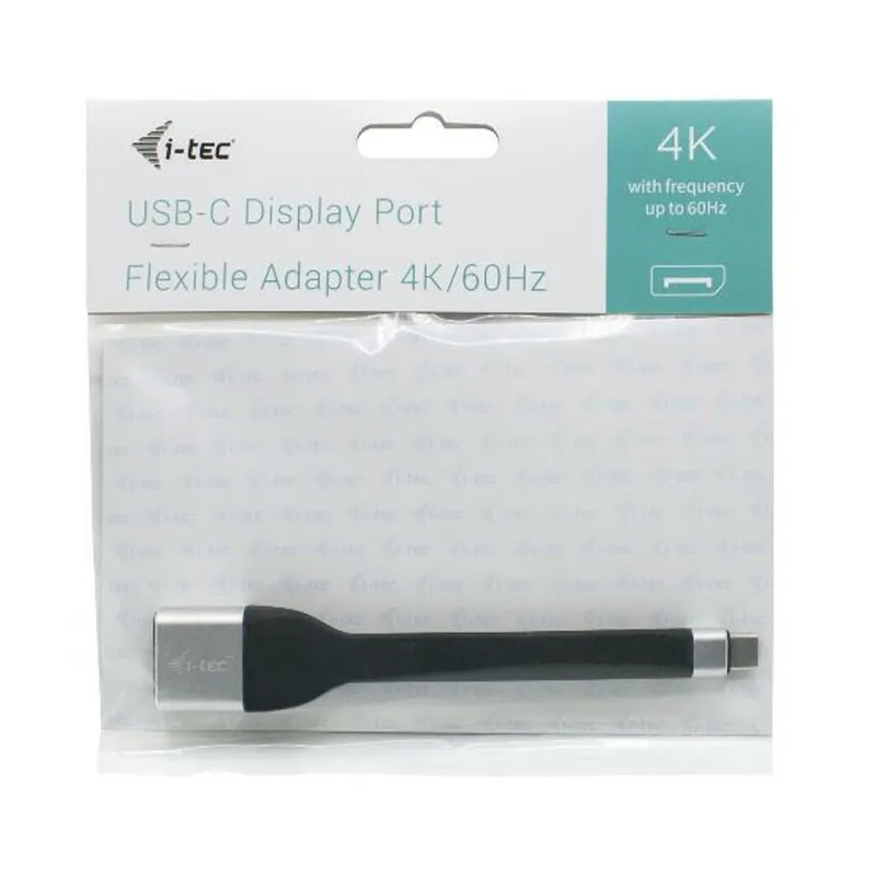 USB-C uz Display Porta Adapteris i-Tec C31FLATDP60HZ Melns