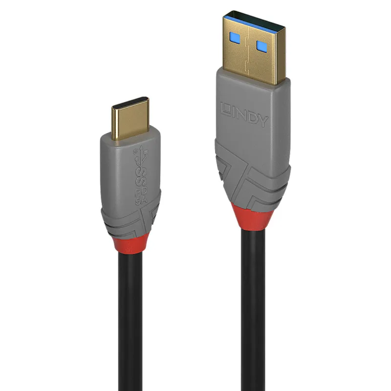 USB-C Kabelis LINDY 2 m Melns