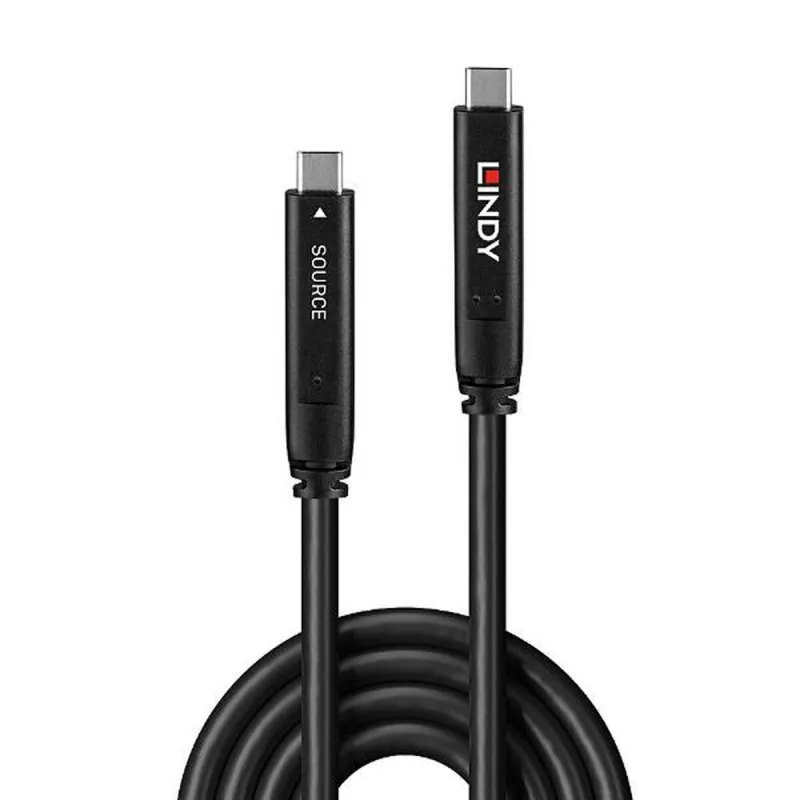 USB Kabelis LINDY 10 m Melns