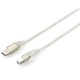 USB 2.0 A - USB B kaapeli Equip 128652 Hopeinen 5 m