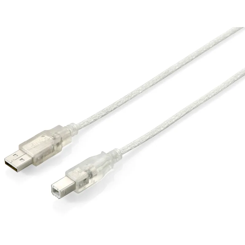 USB 2.0 A - USB B kaapeli Equip 128652 Hopeinen 5 m