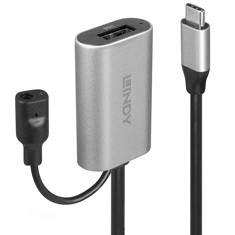 USB-C-Kaapeli LINDY 43270 5 m Musta Hopeinen