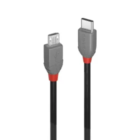 USB-C uz USB B Kabelis LINDY 2 m Melns
