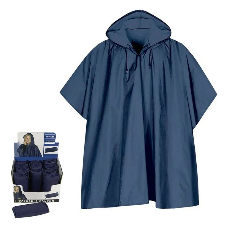 Sadetakki Poncho Sininen (Yksi koko)
