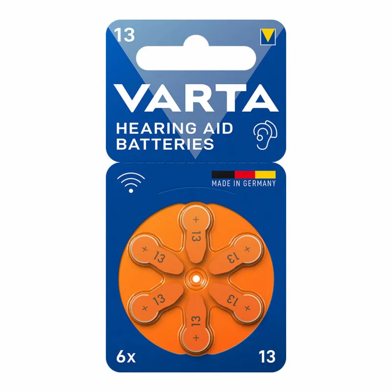 Батарея для слухового аппарата Varta Hearing Aid 13 6 штук