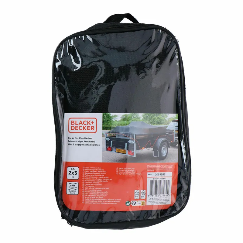 Сеть для буксировки Black & Decker 2 x 3 m Пластик