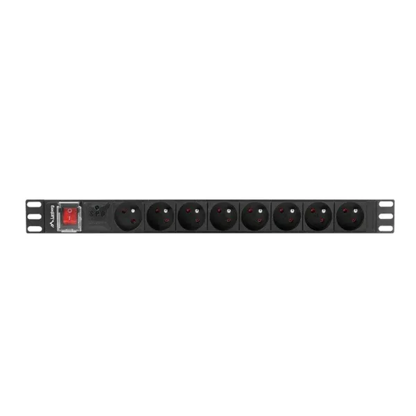 Ilgintuvas, 19 "6, Tomas Schuko tipo Lanberg PDU-06E-0200-BK (2 m)
