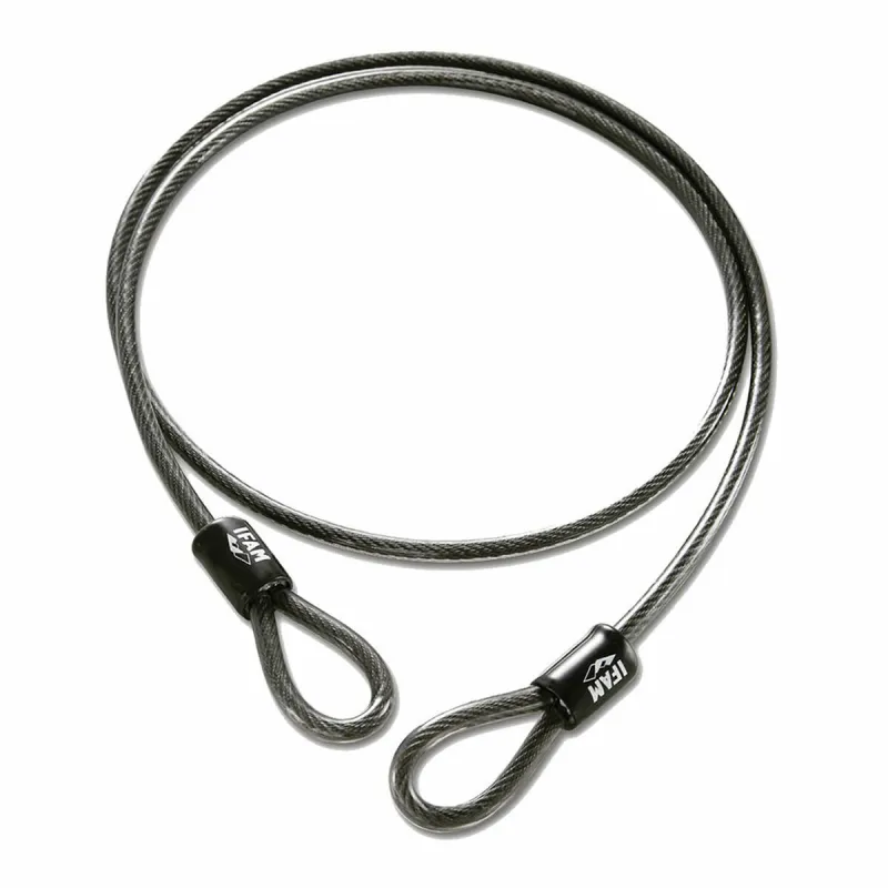 Kaapeli riippulukolla IFAM Musta Ø 12 mm