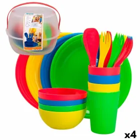 Piknika komplekts Aktive 22,5 x 1,5 x 22,5 cm polipropilēns (4 gb.)