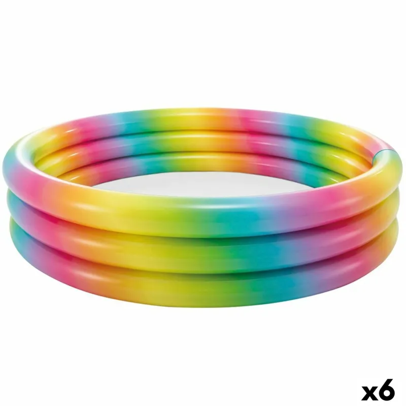 Pripučiamas vaikiškas baseinas Intex Spalvotas Žiedai 581 L 168 x 38 x 168 cm (6 vnt.)