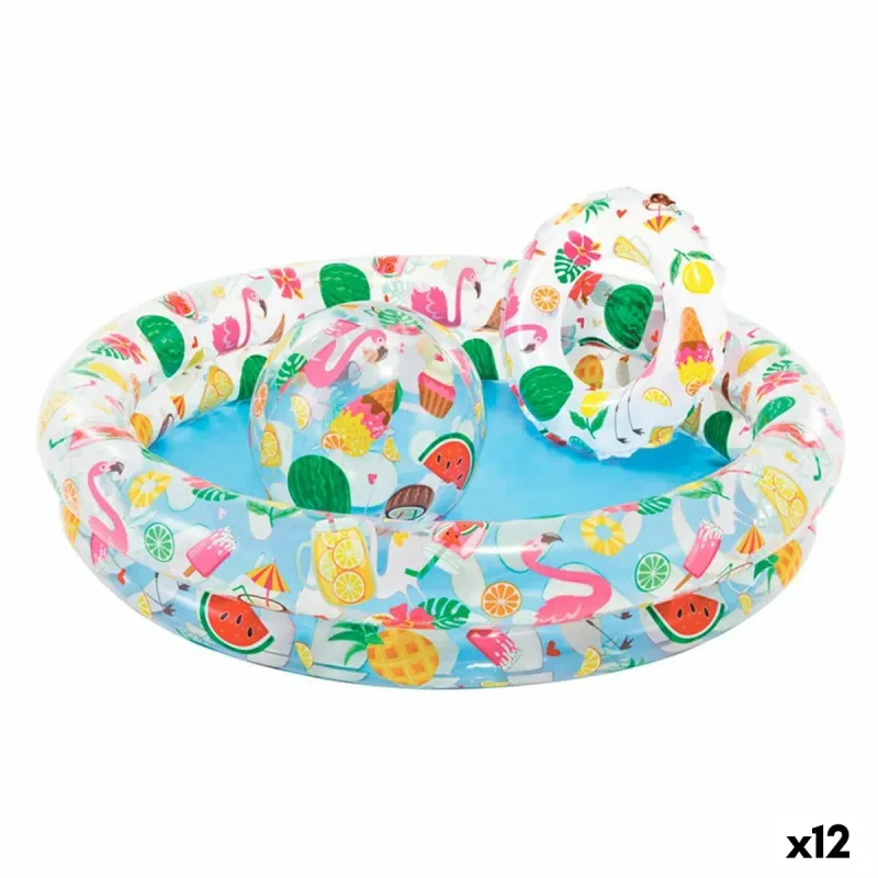 Pripučiamas vaikiškas baseinas Intex Tropinis Žiedai 150 l 122 x 25 cm (12 vnt.)