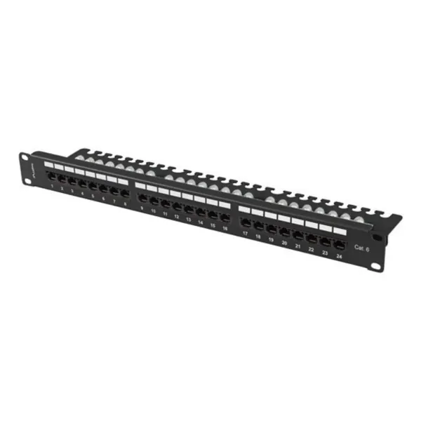 24-port UTP Category 6 Patch Panel Lanberg PPU6-1124-B
