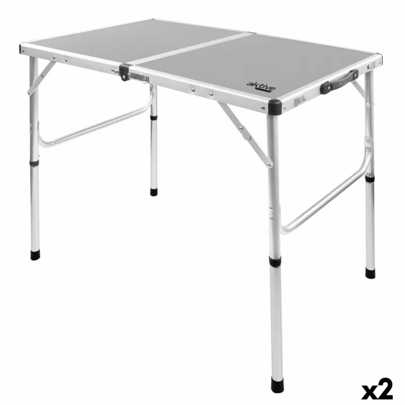 Складной стол Aktive Кемпинг Серый 90 x 70 x 60 cm (2 штук)