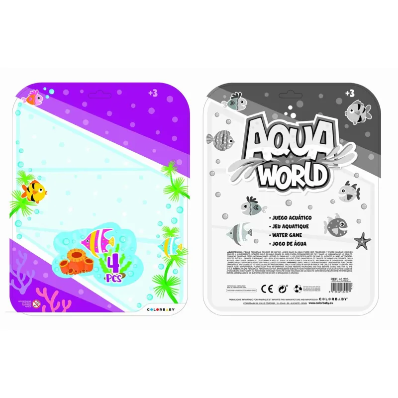 Vandens žaidimas Colorbaby AQUA WORLD 16,5 x 19,7 x 2,5 cm (6 vnt.)